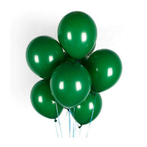 10 counts 12 Inch Forest Green Latex Balloon Bouquet - Christmas Party Decorations