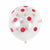 12" Transparent Polka Dot Latex Balloon 10 Pack - red Dots