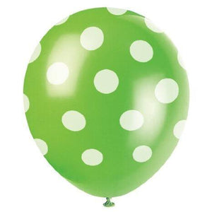 Online Party Supplies Australia 12" Green Polka Dot Latex Party Balloon