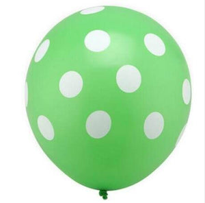 Online Party Supplies Australia 12" Light Green Polka Dot Latex Party Balloon