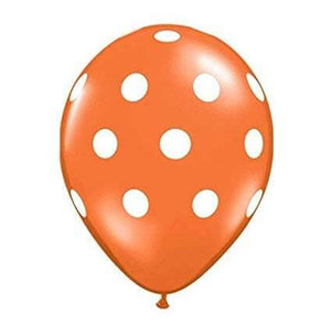 12" Online Party Supplies Orange Polka Dot Latex Balloon Bouquet (Pack of 10)