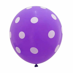 Online Party Supplies Australia 12" Purple Polka Dot Latex Party Balloon
