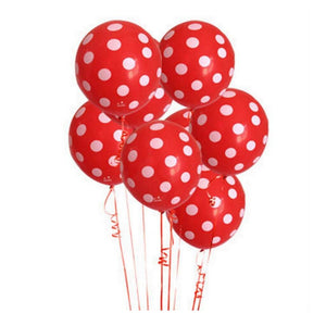 12" Online Party Supplies Red Polka Dot Latex Balloon Bouquet (Pack of 10)