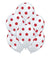 12" Red Polka Dot White Latex Balloon Bouquet (Pack of 10)