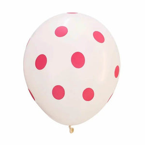 Online Party Supplies Australia 12" White Polka Dot Latex Party Balloon