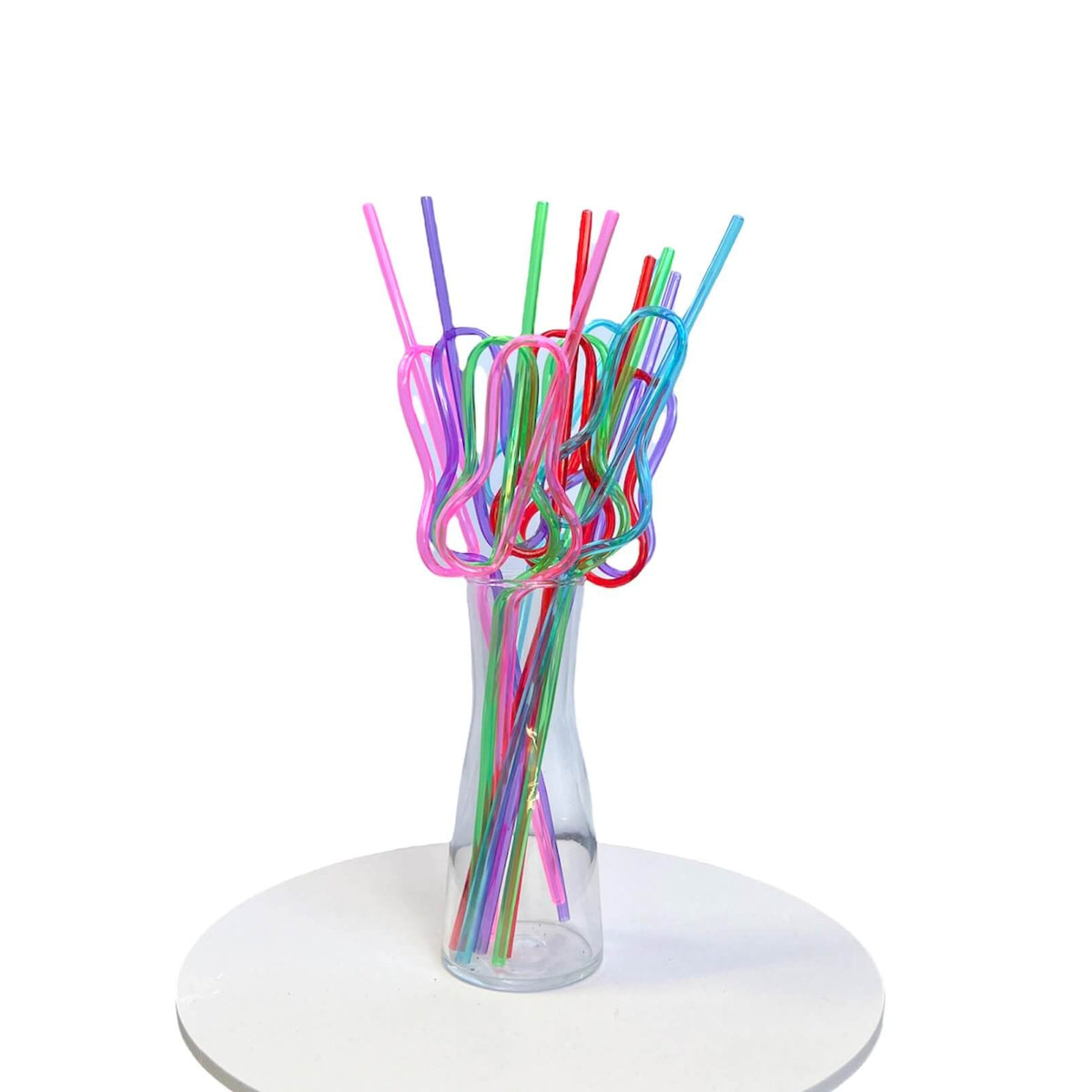 Hen Party Penis Shaped Drinking Straws 10 Pack - Mixed Colours