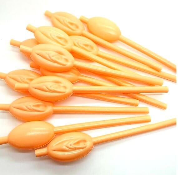 Nude Naughty Bachelor Party Pussy Straw 10 Pack