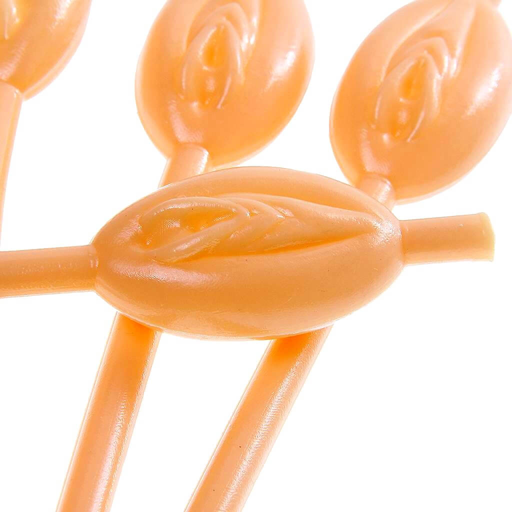 Nude Naughty Bachelor Party Pussy Straw 10 Pack