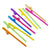 Multicoloured Naughty Hens Party Penis Shaped Drinking Straw 10 Pack