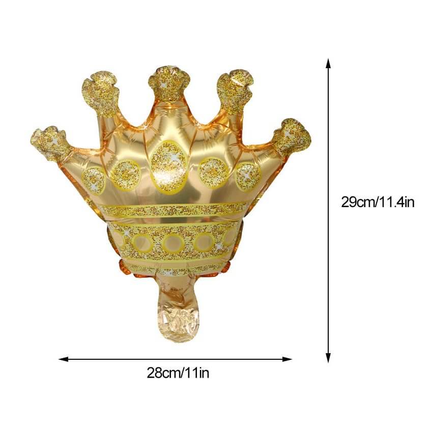 Mini Golden Crown Party Foil Balloon