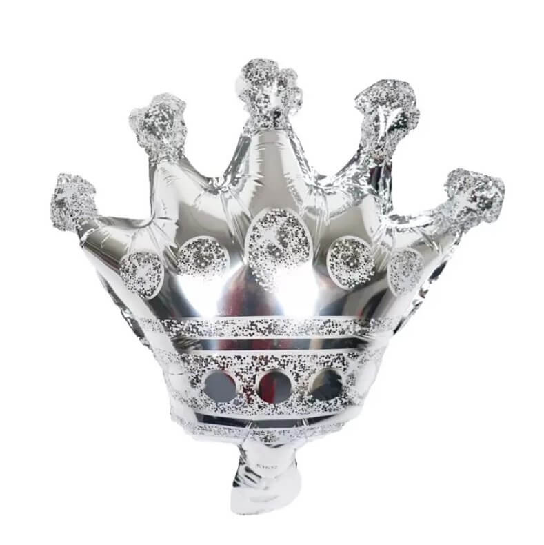 Mini Silver Crown Party Foil Balloon