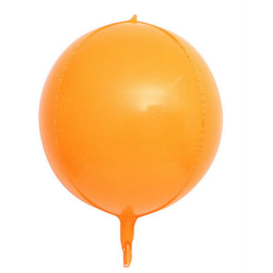 22" Online Party Supplies Jumbo ORBZ Sphere 4D Round Macaron Pastel Orange Foil Balloon