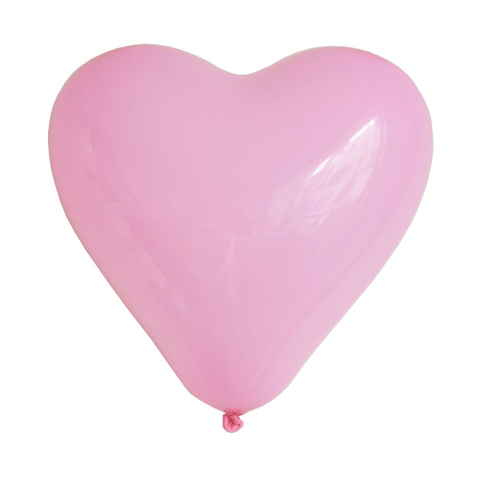 12-inch Baby Pink Heart Latex Balloons 10pk