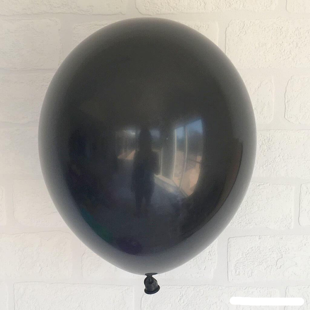 Online Party Supplies 12 inch 3.2g thickened black colour latex balloon pack of 10