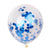 12" Online Party Supplies Blue Foil Confetti Latex Balloon Bouquet - 10 Pieces