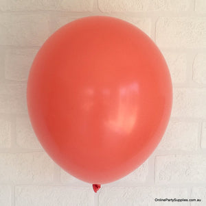 Online Party Supplies 12 inch 3.2g thickened coral colour latex balloon pack of 10