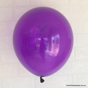 Online Party Supplies 12 inch 3.2g thickened dark purple colour latex balloon pack of 10