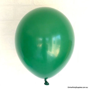 Online Party Supplies 12 inch 3.2g thickened forest green colour latex balloon pack of 10