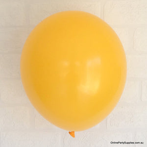 Online Party Supplies 12 inch 3.2g thickened golden rod yellow colour latex balloons pack of 10