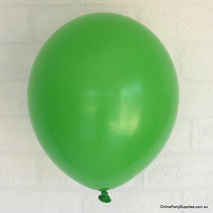 Online Party Supplies 12 inch 3.2g thickened green colour latex balloon pack of 10
