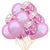12" Hot Pink Team Bride Confetti Balloon Bouquet (15 Pack) - Hot Pink Confetti
