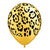 12" Safari Animal Leopard Spots Print Gold Latex Balloon 10 Pack - Safari Animal, Jungle Animal, Zoo Themed Party Decorations
