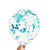 12" Light Blue Foil Confetti Latex Balloon Bouquet - 10 Pieces
