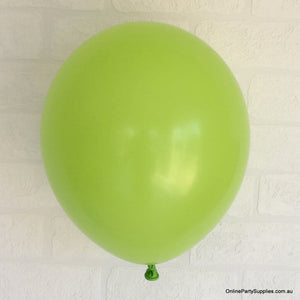 Online Party Supplies 12 inch 3.2g thickened lime colour latex balloon pack of 10