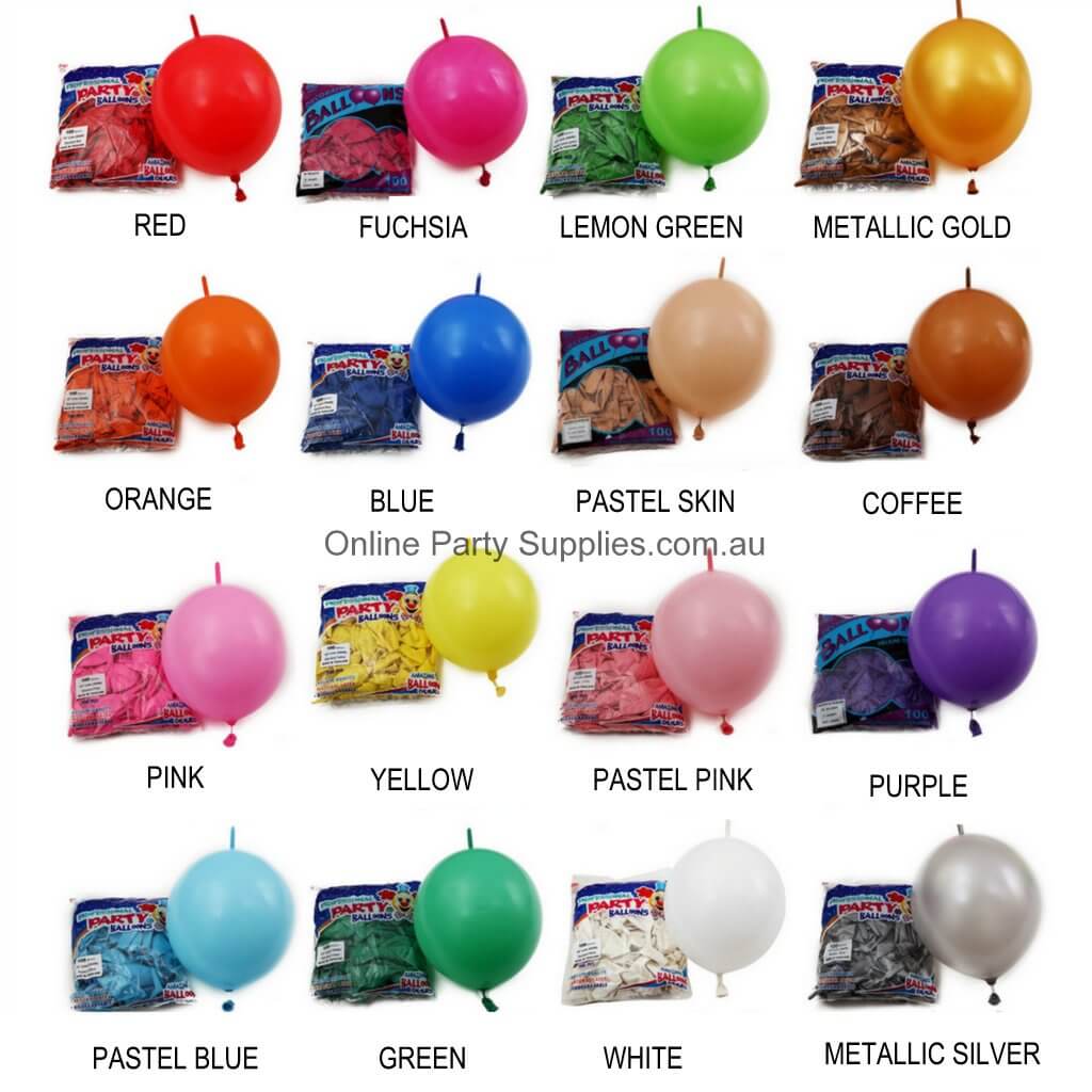 Online Party Supplies 12 Inch 2.8g Thickened Helium Quality Linking Balloons Colour Chart