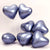 12" Chrome Heart Latex Balloon 10 Pack - Metallic Midnight Blue