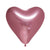 12" Chrome Heart Latex Balloon 10 Pack - Metallic Pink