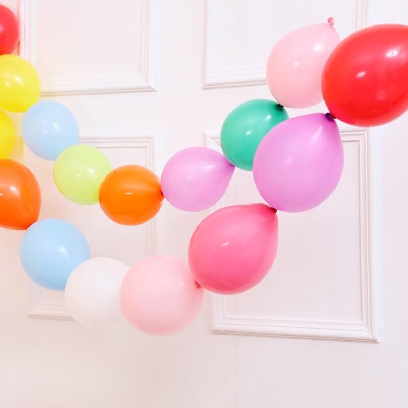 10" Latex Linking Balloon 10 Pack - Multi Colours