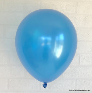 12 Inch Premium Quality Pearl Dark Blue Latex Balloon Bouquet Pack of 10