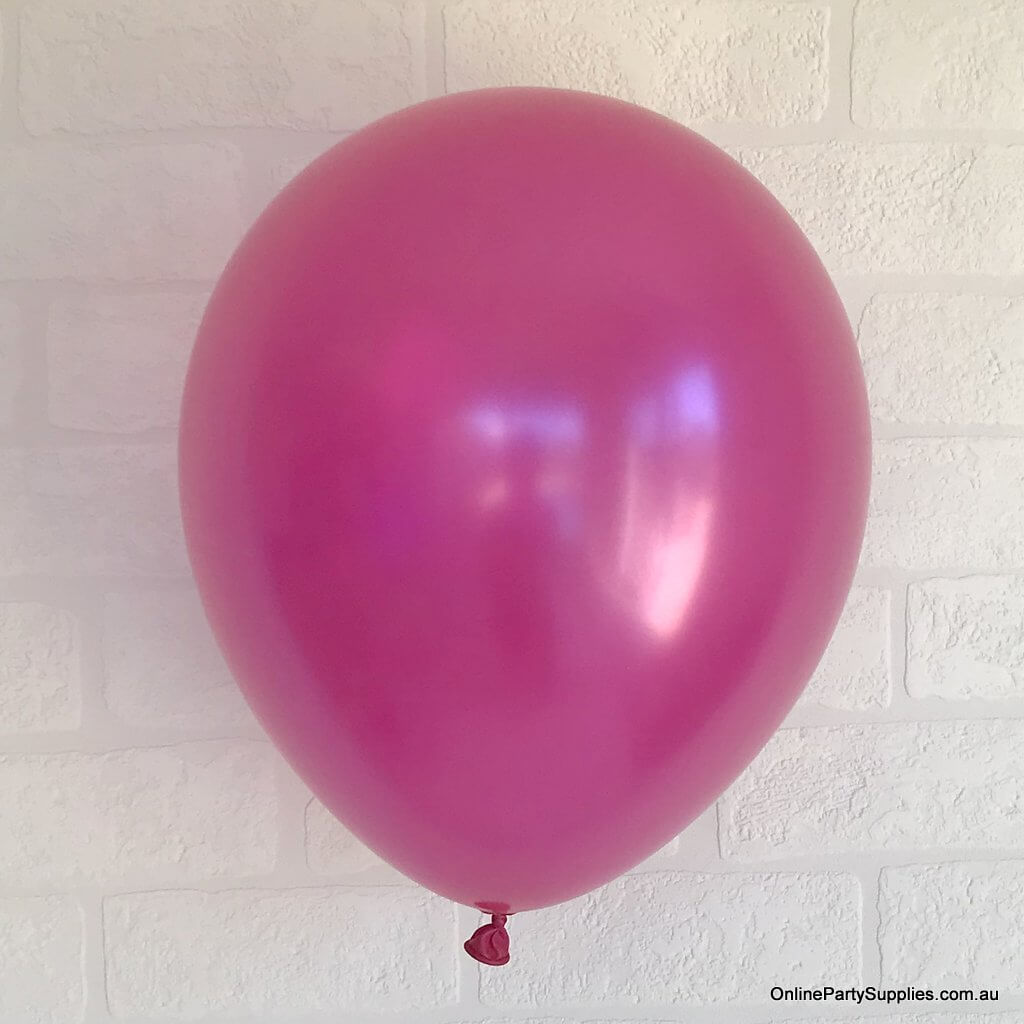 12" 3.2g Thickened Pearl Fuchsia Latex Party Balloon Bouquet (10 pieces)