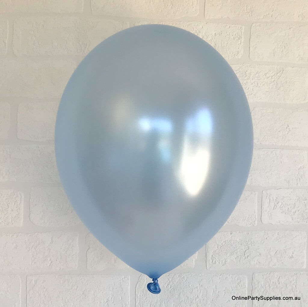 12-inch Pearl light blue Latex Party Balloons 10pk