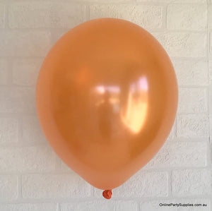 12 Inch Premium Quality Pearl Orange Latex Balloon Bouquet Pack of 10
