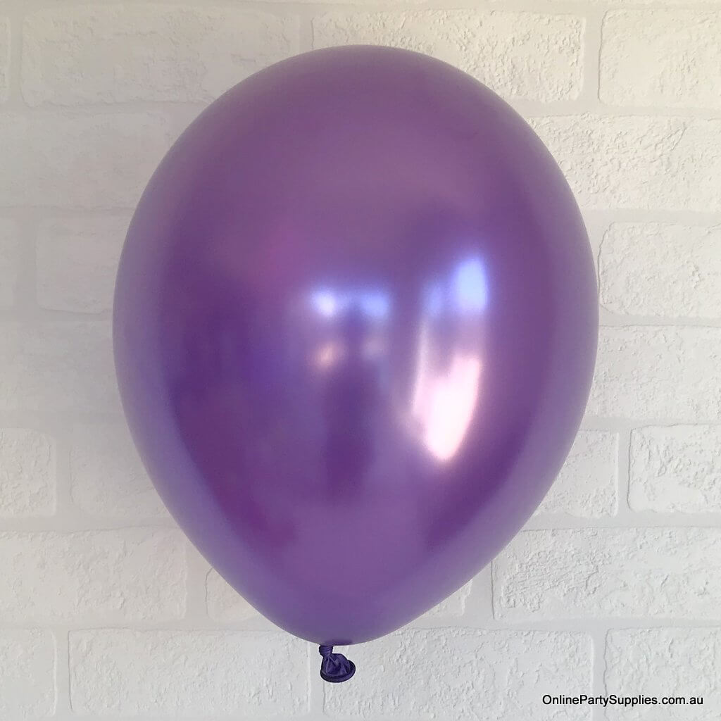 12-inch Pearl dark Purple Latex Balloons 10 Pack