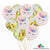 12 Inch Pink Floral Magical Unicorn Gold Confetti Balloon Bouquet - 10 Pieces - Online Party Supplies