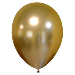 12inch metallic chrome gold latex balloons pack of 6