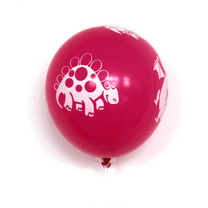 12" Online Party Supplies Red Baby Dinosaur Latex Balloon