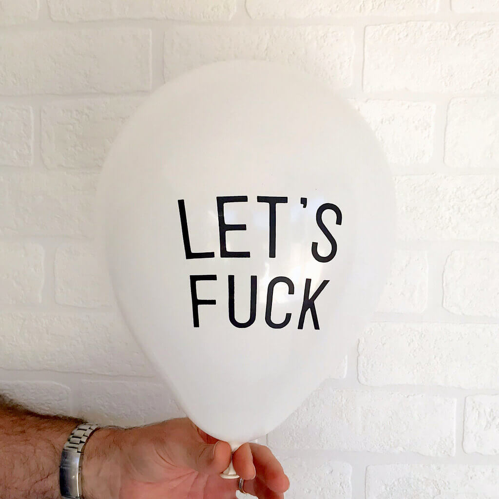 12" Online Party Supplies Let's Fuck Adult Bachelorette Hens Party Latex Balloon