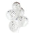 12" Online Party Supplies Silver Foil Confetti Latex Wedding Balloon Bouquet - 10 Pieces