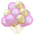 12 Inch Team Bride Pink Confetti Balloons (Pack of 15) - Online Party Supplies