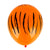 12" Safari Animal Tiger Stripes Print Orange Latex Balloon 10 Pack - Safari Animal, Jungle Animal, Zoo Themed Party Decorations
