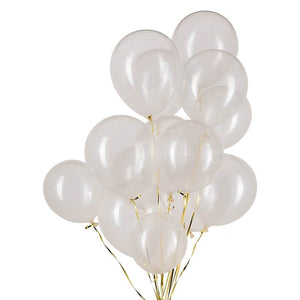 12" Transparent Clear Latex Party Balloon Bouquet - 10 Pieces for Wedding Bridal Shower Baby Shower Decorations