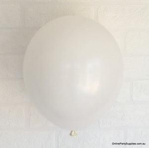 Online Party Supplies 12 inch 3.2g thickened white colour latex balloon pack of 10