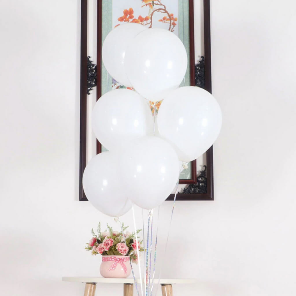 12" Online Party Supplies White Wedding Bridal Shower Latex Balloons (Pack of 10)