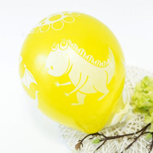 12" Online Party Supplies Yellow Baby Dinosaur Latex Balloon
