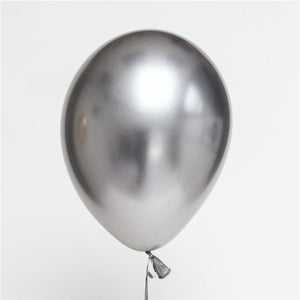 12'' Premium Metallic Chrome Latex Balloons (Pack of 6) - Online Party Supplies