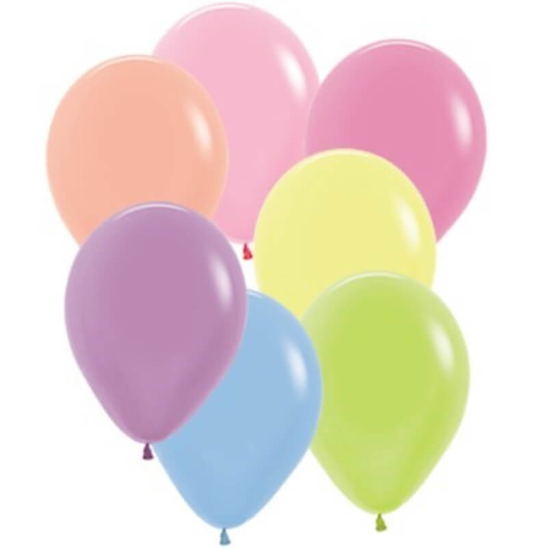 Sempertex 12cm Neon Assorted Latex Balloon 50 Pack